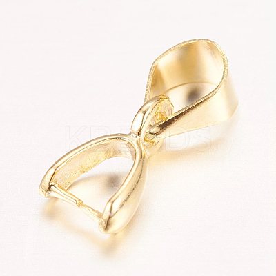Brass Pendant Pinch Bails X-KK-E702-04G-NF-1
