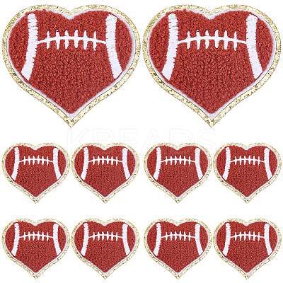 Rugby Theme Towel Embroidery Style Cloth Iron on/Sew on Patches DIY-WH20032-21B-1