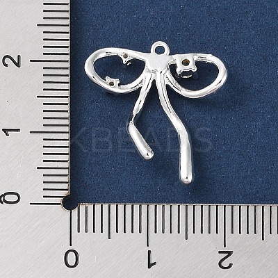 Brass Micro Pave Clear Cubic Zirconia Pendants KK-G491-24S-01-1
