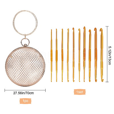 Women Purse Iron Hollow Clutch Bag AJEW-GF0003-05-1