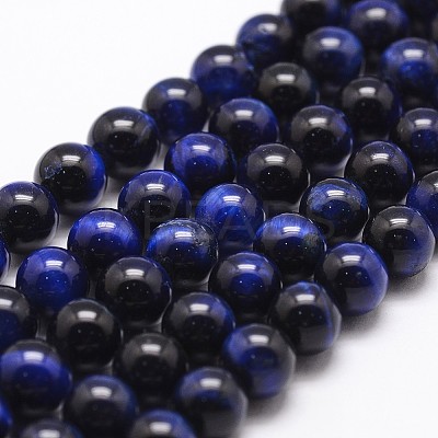 Natural Tiger Eye Bead Strands G-G735-23-6mm-02-1