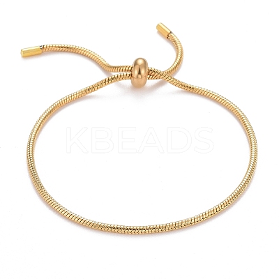 Adjustable Ion Plating(IP) 304 Stainless Steel Slider Bracelet/Bolo Bracelets Making BJEW-F412-04G-1