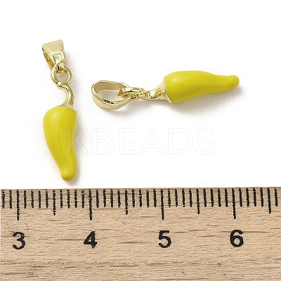 Brass Enamel Pendants KK-E092-31G-01-1