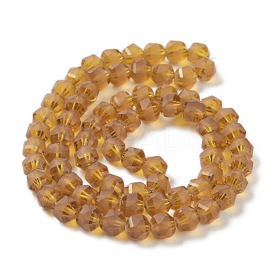 Electroplate Transparent Glass Beads Strands EGLA-I018-FA01-1
