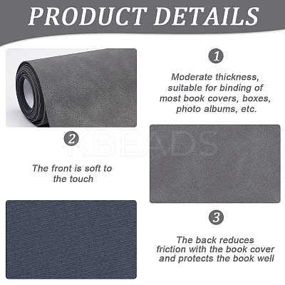 Frosted PU Leather Fabric DIY-WH0622-061A-1