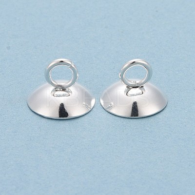 201 Stainless Steel Bead Cap Pendant Bails STAS-L244-27A-S-1