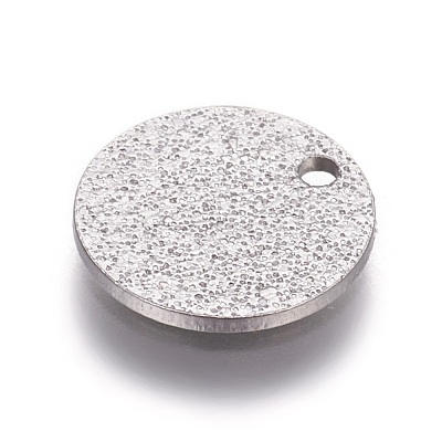 Tarnish Resistant 304 Stainless Steel Textured Pendants LS-STAS-I098-01-10mm-P-1