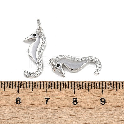 Brass Micro Pave Cubic Zirconia Pendants KK-A269-04B-P-1