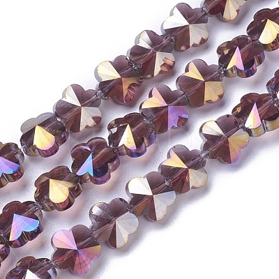 Electroplate Glass Beads Strands EGLA-J148-A-AB08-1