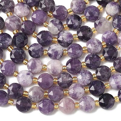 Natural Lepidolite Beads Strands G-C116-A09-02-1
