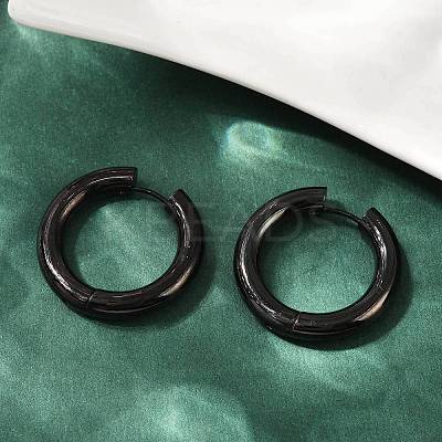 202 Stainless Steel Polishing Hoop Earrings EJEW-M106-02EB-07-1
