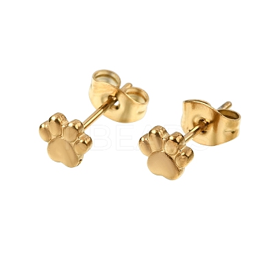 304 Stainless Steel Stud Earrings for Women EJEW-G459-01A-G-1