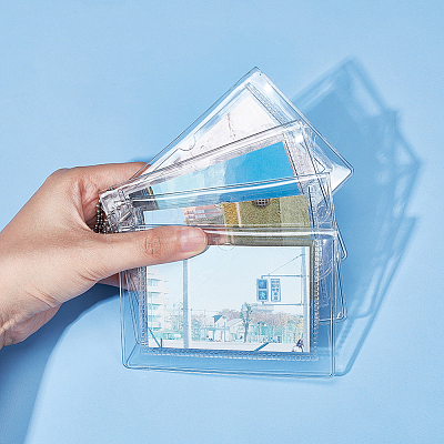 Transparent PVC Coin Wallet with Glitter Powders ABAG-WH0044-29-1