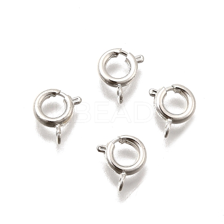 Eco-friendly Brass Spring Ring Clasps KK-D082-01F-S-1