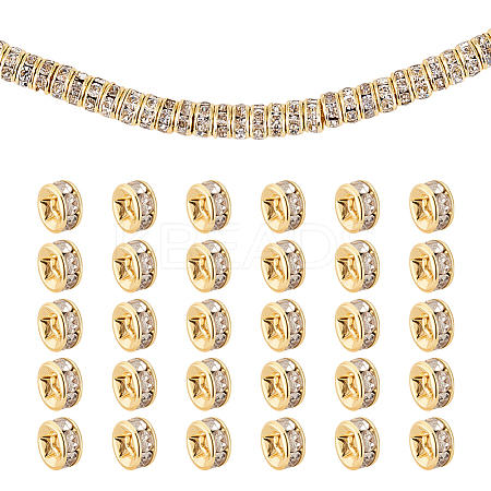 50Pcs 316 Surgical Stainless Steel Rhinestone Spacer Beads STAS-UN0063-78-1