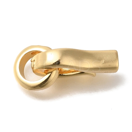 Brass Fold Over Clasps KK-K389-015G-1