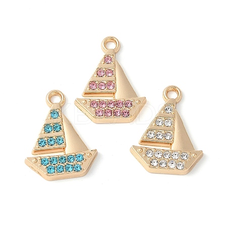 Alloy Rhinestone Pendants PALLOY-E775-05G-1