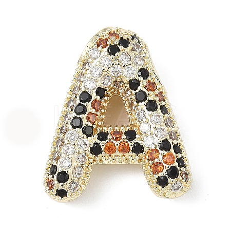 Brass Micro Pave Cubic Zirconia Pendants KK-Z108-02G-A-1