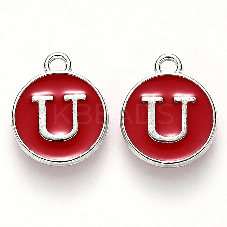 Platinum Plated Alloy Enamel Charms LS-ENAM-S118-03U-P-1