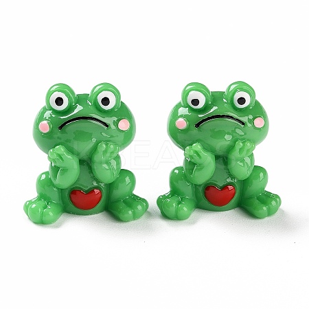 Cartoon Cute Resin 3D Frog Figurines RESI-Z024-01C-1