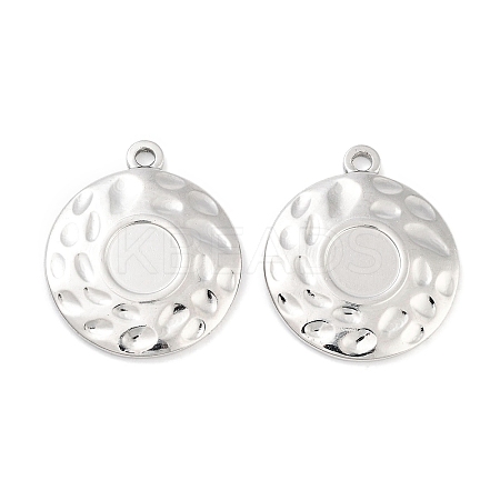 Non-Tarnish 304 Stainless Steel Pendant Cabochon Settings STAS-P364-09P-1