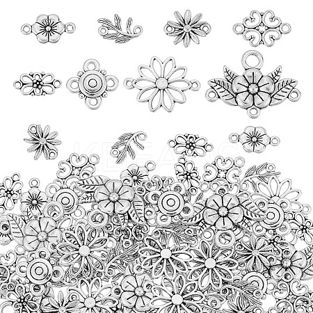 80Pcs 8 Styles Alloy Connector Charms FIND-AR0005-82B-1