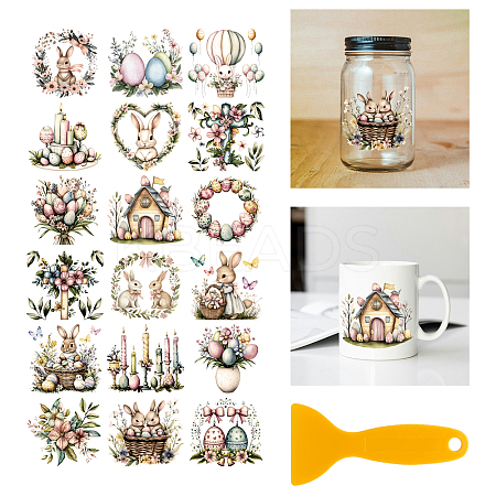 18Pcs Plastic Silhouette Paper DIY-WH0610-021-1