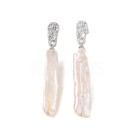 Anti-Tarnish Sterling Silver Stud Earrings EJEW-C087-15D-P-1
