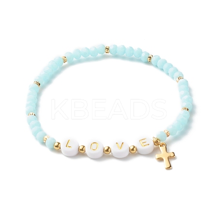 Glass Beads Stretch Bracelets BJEW-JB06577-03-1