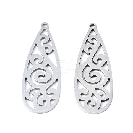 Non-Tarnish 201 Stainless Steel Pendants STAS-T044-234P-1