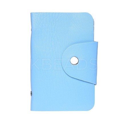 20 Slots Imitation Leather Rectangle DIY Nail Art Image Plate Storage Bags MRMJ-R085-019B-1