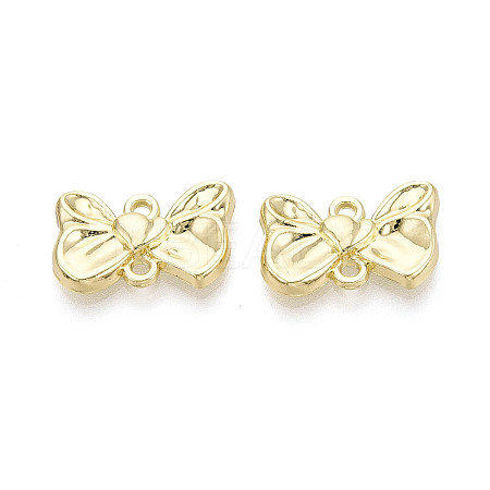 Alloy Bowknot Links Connector Charms PALLOY-T091-35G-1
