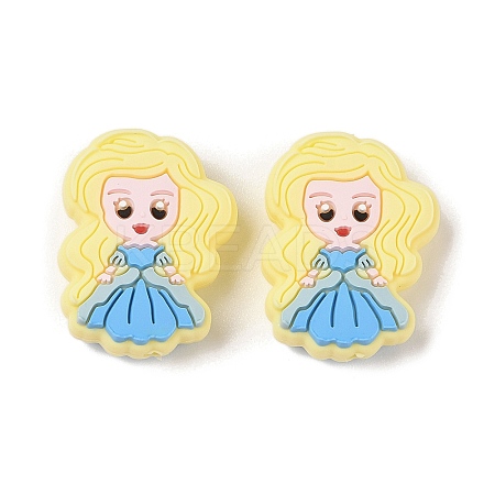 Princess Food Grade Silicone Focal Beads SIL-A008-05E-1