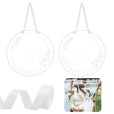 2Pcs Acrylic Clear Big Pendants TACR-GA0001-14E-1