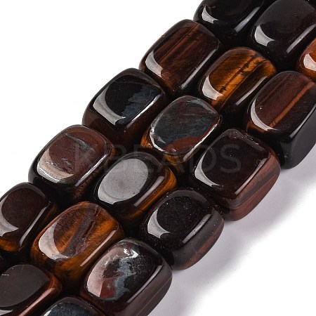 Natural Red Tiger Eye Dyed & Heated Beads Strands G-H040-A01-01-1