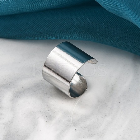 304 Stainless Steel Open Cuff Rings RJEW-G335-01C-1