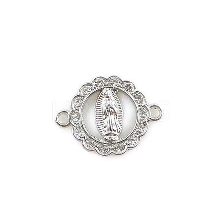 Religion Alloy Crystal Rhinestone Connector Charms FIND-WH0159-01-1