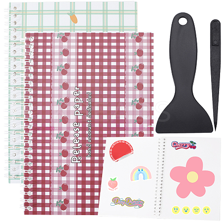 Sticker Collecting Loose-leaf A5 Spiral Bound Notebook AJEW-CP0007-85A-1