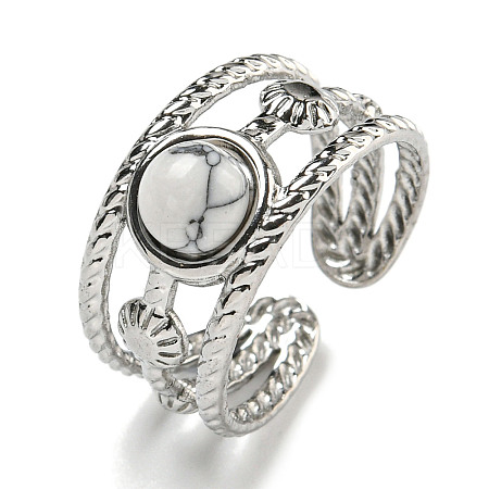 304 Stainless Steel Open Cuff Rings RJEW-C079-14P-01-1