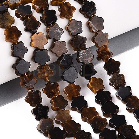 Natural Tiger Eye Beads Strands G-N257-24A-03-1