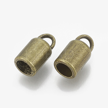 Tibetan Style Alloy Cord Ends X-TIBE-R315-02AB-FF-1