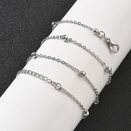 Brass Satellite Chains Necklaces for Women NJEW-D302-28P-1