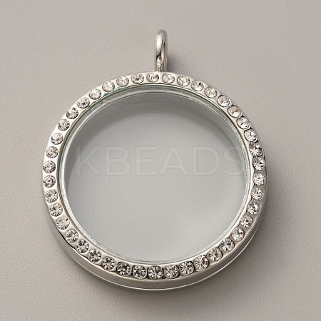 Alloy Crystal Rhinestone Locket Pendants FIND-WH0061-78P-1