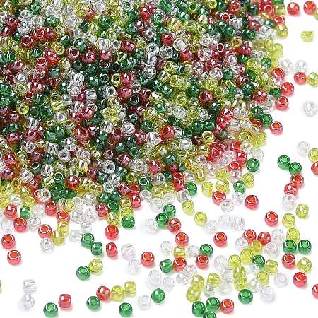 4 Colors 11/0 Christmas TOHO Round Seed Beads SEED-X0058-26-1