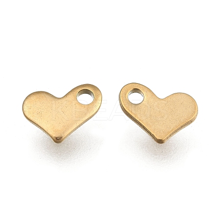 Ion Plating(IP) 304 Stainless Steel Heart Charms LS-X-STAS-F075-21-1