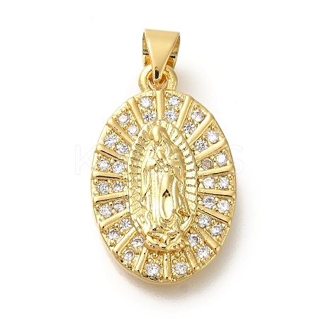 Rack Plating Brass with Cubic Zirconia Pendants KK-Z086-33G-03-1