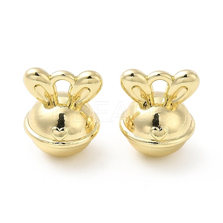 Rack Plating Alloy Rabbit Charms FIND-G044-02LG-1