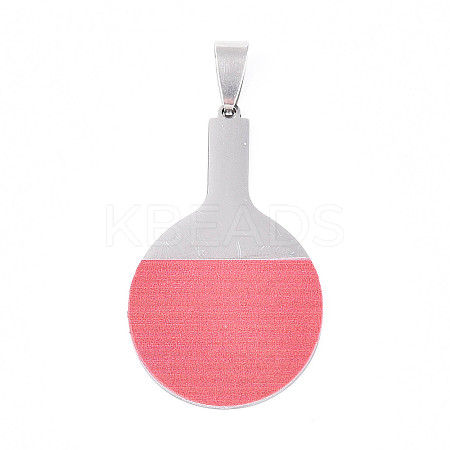 Printed 201 Stainless Steel Pendants STAS-T066-86B-1