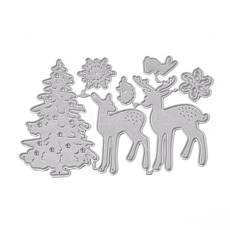 Christmas Tree Elk Carbon Steel Cutting Dies Stencils DIY-M003-10-1