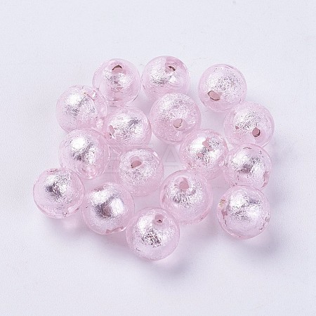 Handmade Silver Foil Lampwork Beads LAMP-J089-P13-1
